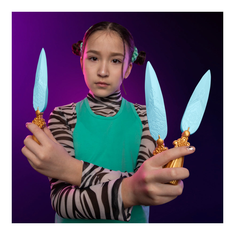 Nerf Kpop Demon Hunters Zoey's Spirit Blades, 3 Foam Blades