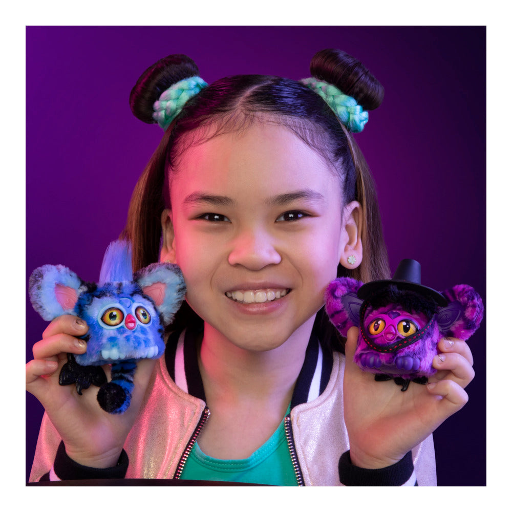 Furby Furblets Kpop Demon Hunters Derpy Tiger, Collectible 3" Mini Plush Electronic Toy