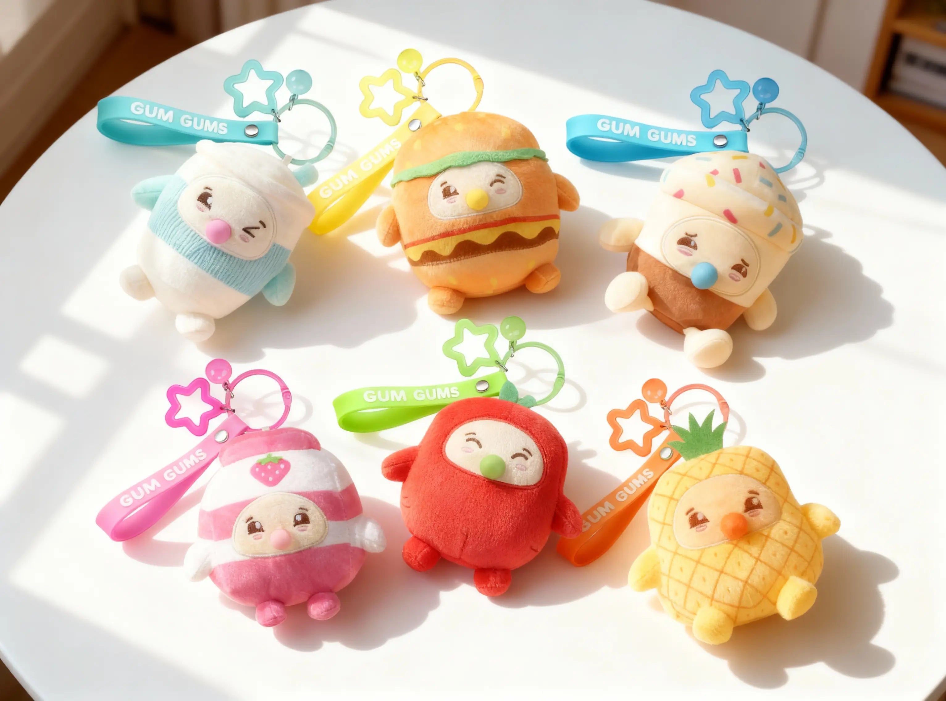Gum Gums Keychain Plush 6 Style Assortment