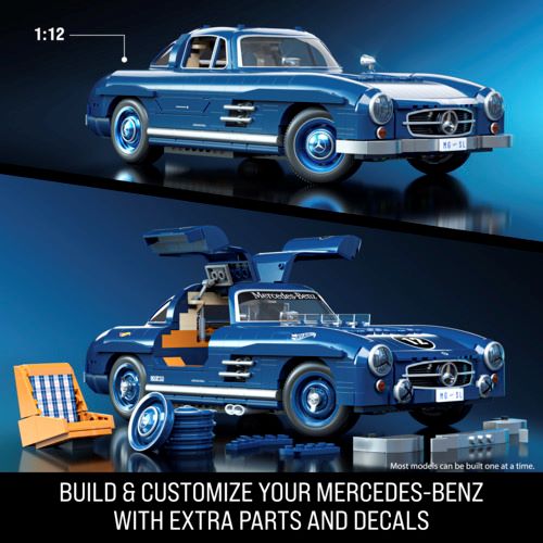 Mattel Brick Shop Hot Wheels Mercedes-Benz 300 Sl Building Toy Kit