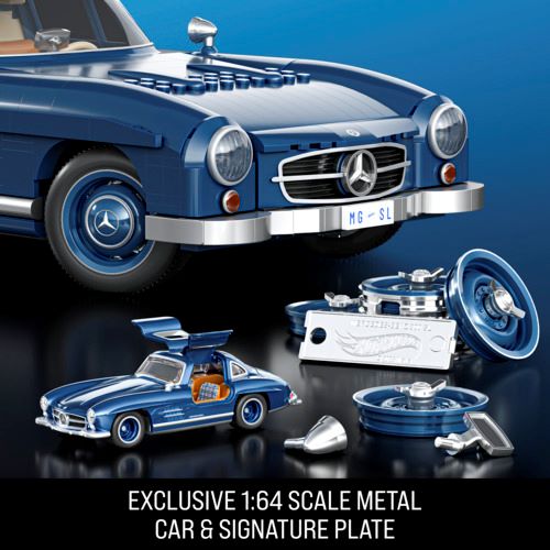 Mattel Brick Shop Hot Wheels Mercedes-Benz 300 Sl Building Toy Kit