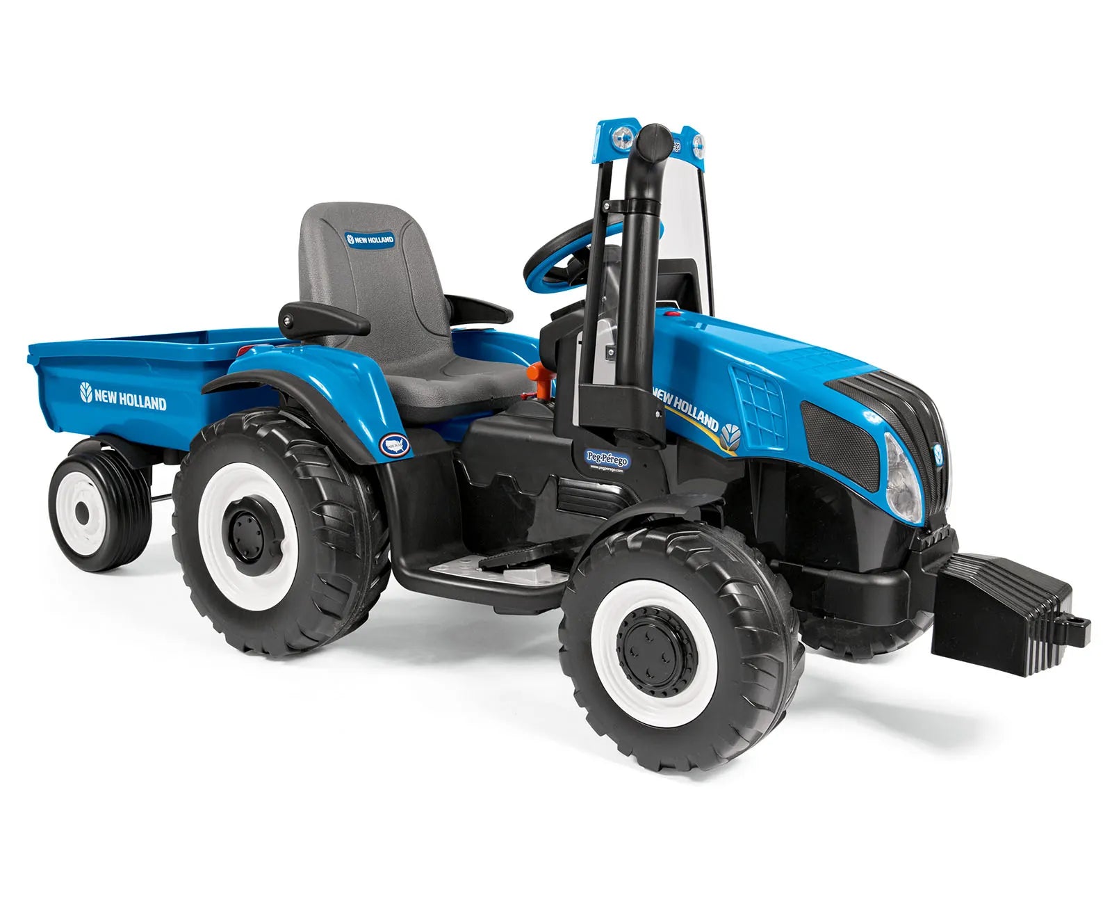 Peg Perego New Holland T8 12V Electric Ride On With Trailer