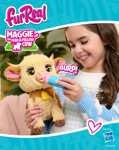 Furreal Plush Toy Interactive Pet Maggie The Feed & Follow Cow