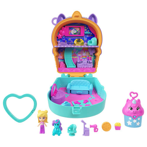 Polly Pocket Dream Treat Unicorn Compact Playset With 1 Micro Doll And Pet
