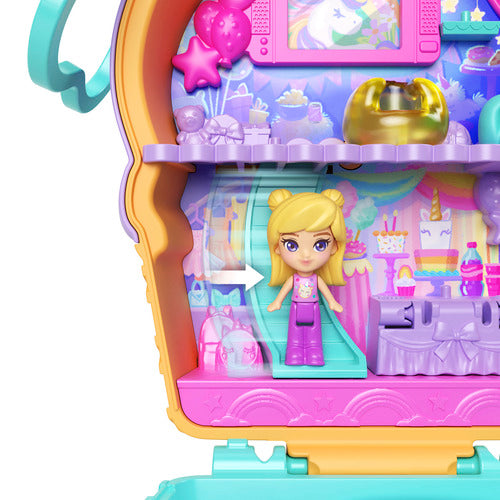 Polly Pocket Dream Treat Unicorn Compact Playset With 1 Micro Doll And Pet