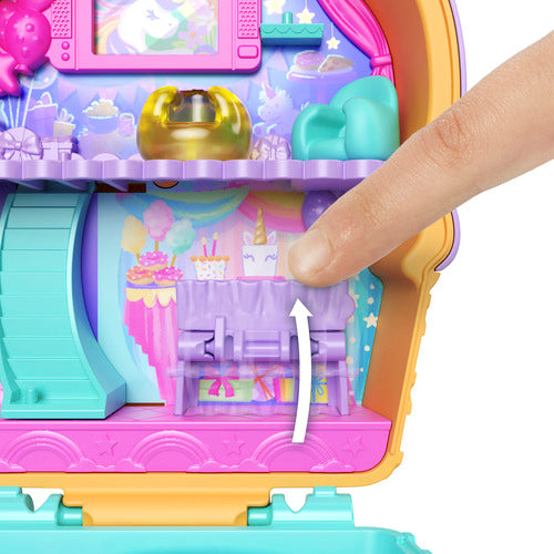 Polly Pocket Dream Treat Unicorn Compact Playset With 1 Micro Doll And Pet