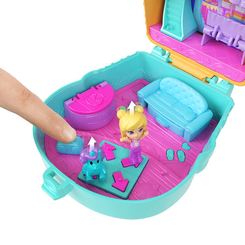 Polly Pocket Dream Treat Unicorn Compact Playset With 1 Micro Doll And Pet
