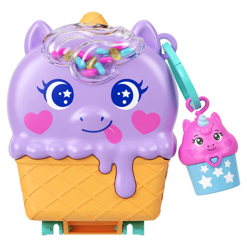 Polly Pocket Dream Treat Unicorn Compact Playset With 1 Micro Doll And Pet