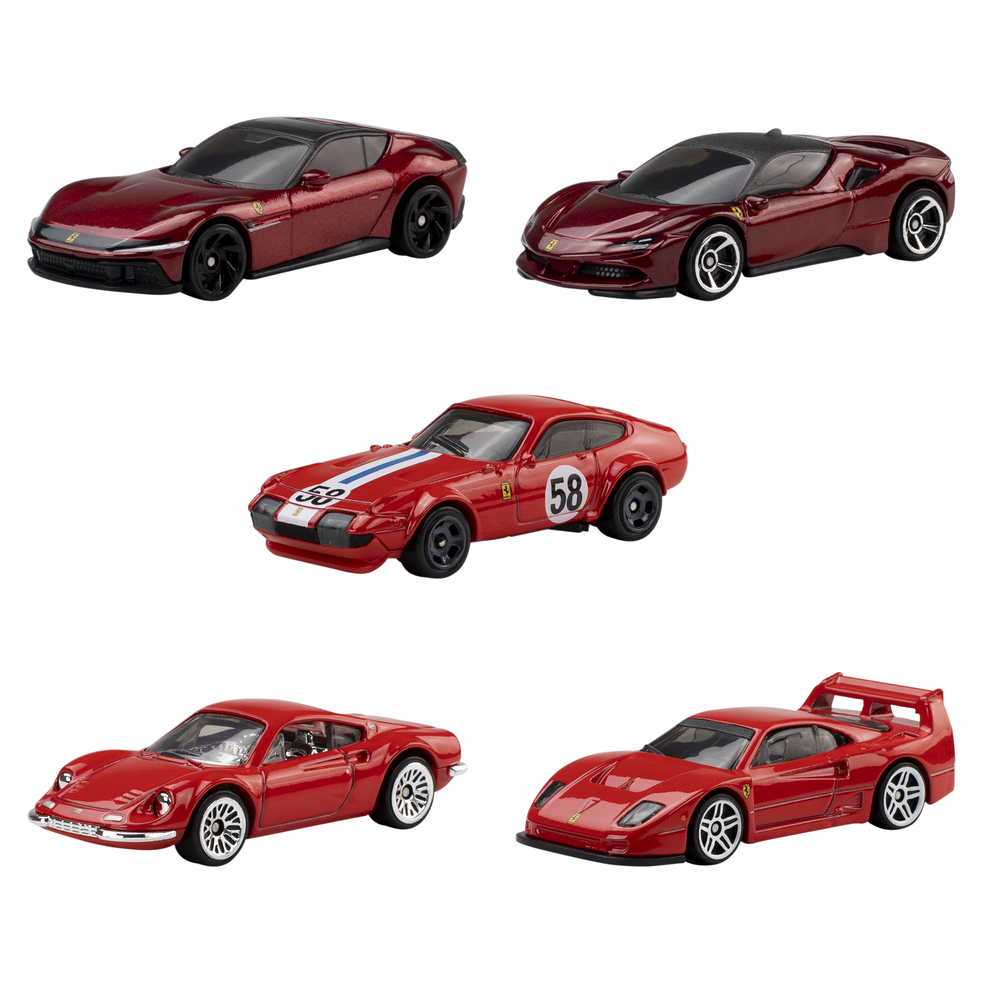 Hot Wheels Ferrari 5 Pack - Rosso