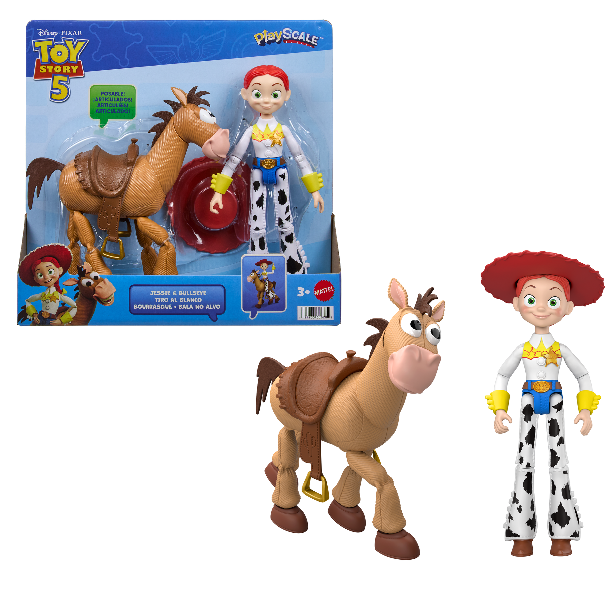 Toy Story 5 Core Scale 7" 2Pk  Action Figures Jessie & Bullseye