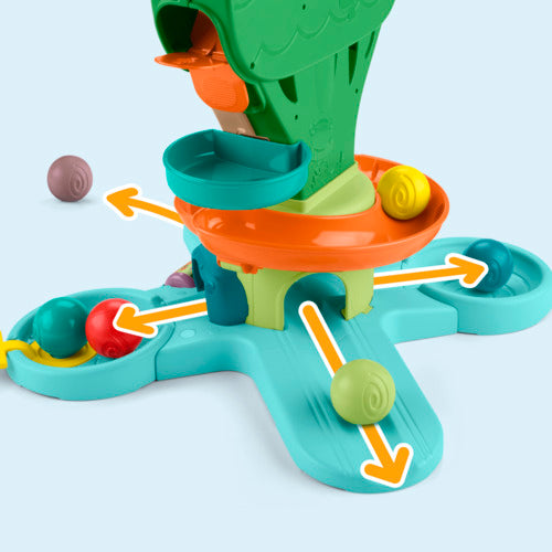 Fisher-Price Sit-To-Stand Jungle Tree, Baby To Toddler Musical Ball Drop Play Center With 6 Balls