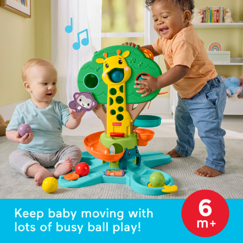 Fisher-Price Sit-To-Stand Jungle Tree, Baby To Toddler Musical Ball Drop Play Center With 6 Balls