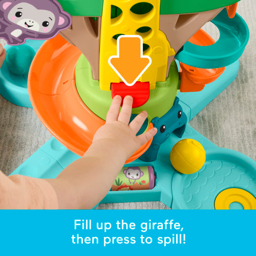 Fisher-Price Sit-To-Stand Jungle Tree, Baby To Toddler Musical Ball Drop Play Center With 6 Balls