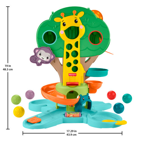 Fisher-Price Sit-To-Stand Jungle Tree, Baby To Toddler Musical Ball Drop Play Center With 6 Balls