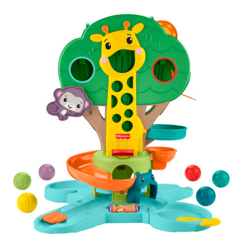 Fisher-Price Sit-To-Stand Jungle Tree, Baby To Toddler Musical Ball Drop Play Center With 6 Balls