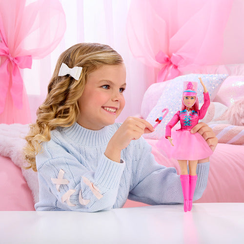Barbie In The Nutcracker Daisy Ballerina Doll With Articulated Ankles And Candy Cane Baton