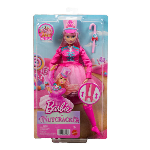 Barbie In The Nutcracker Daisy Ballerina Doll With Articulated Ankles And Candy Cane Baton