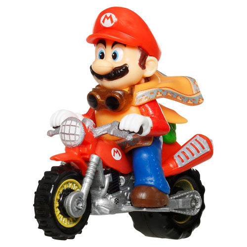 Hot Wheels Mario & Luigi Desert Jump Track Set With 1:64 Scale Mario And Luigi Motorcycles And 1 Ramp With A Knock-Down Pokey