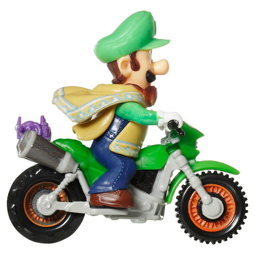 Hot Wheels Mario & Luigi Desert Jump Track Set With 1:64 Scale Mario And Luigi Motorcycles And 1 Ramp With A Knock-Down Pokey