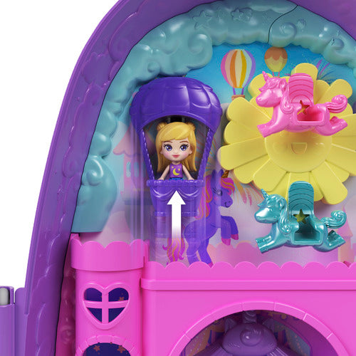 Polly Pocket Unicorn Travel Backpack Playset With 2 Micro Dolls & Fantasy Accessories