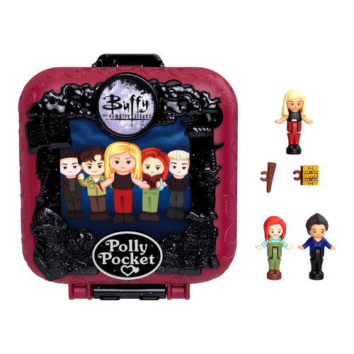 Polly Pocket Micro Dolls & Playset, Buffy The Vampire Slayer Compact With 5 Accessories