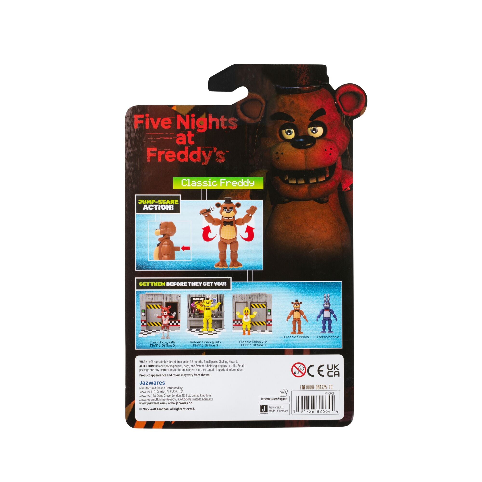 Five Nights At Freddy’s Classic Freddy - 5-Inch Articulated Figure With Jumpscare Feature And Glow-In-The-Dark Eyes