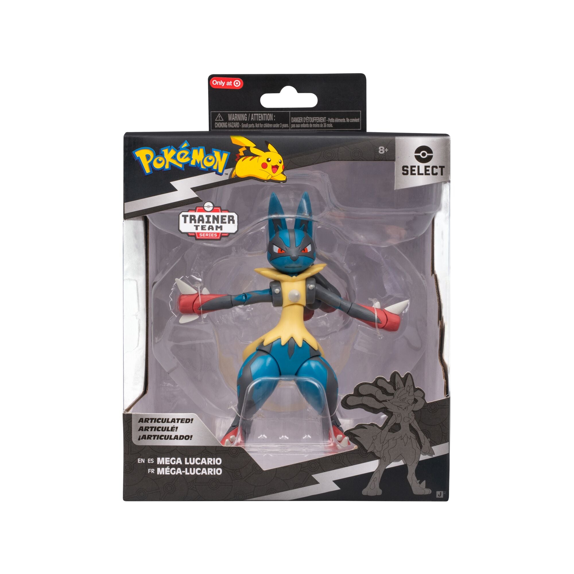 Pokémon Select Lucario - 6-Inch Super-Articulated Figure With Over 15 Points Of Articulation