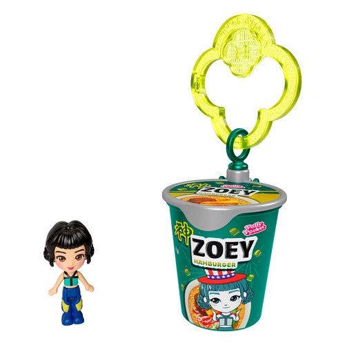 Polly Pocket X Kpop Demon Hunters Miniature Dolls, Toy Collectible Characters, Ramen Cup Keychain Assortment
