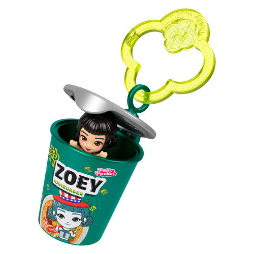 Polly Pocket X Kpop Demon Hunters Miniature Dolls, Toy Collectible Characters, Ramen Cup Keychain Assortment