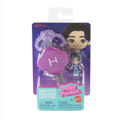 Polly Pocket X Kpop Demon Hunters Miniature Dolls, Toy Collectible Characters, Ramen Cup Keychain Assortment