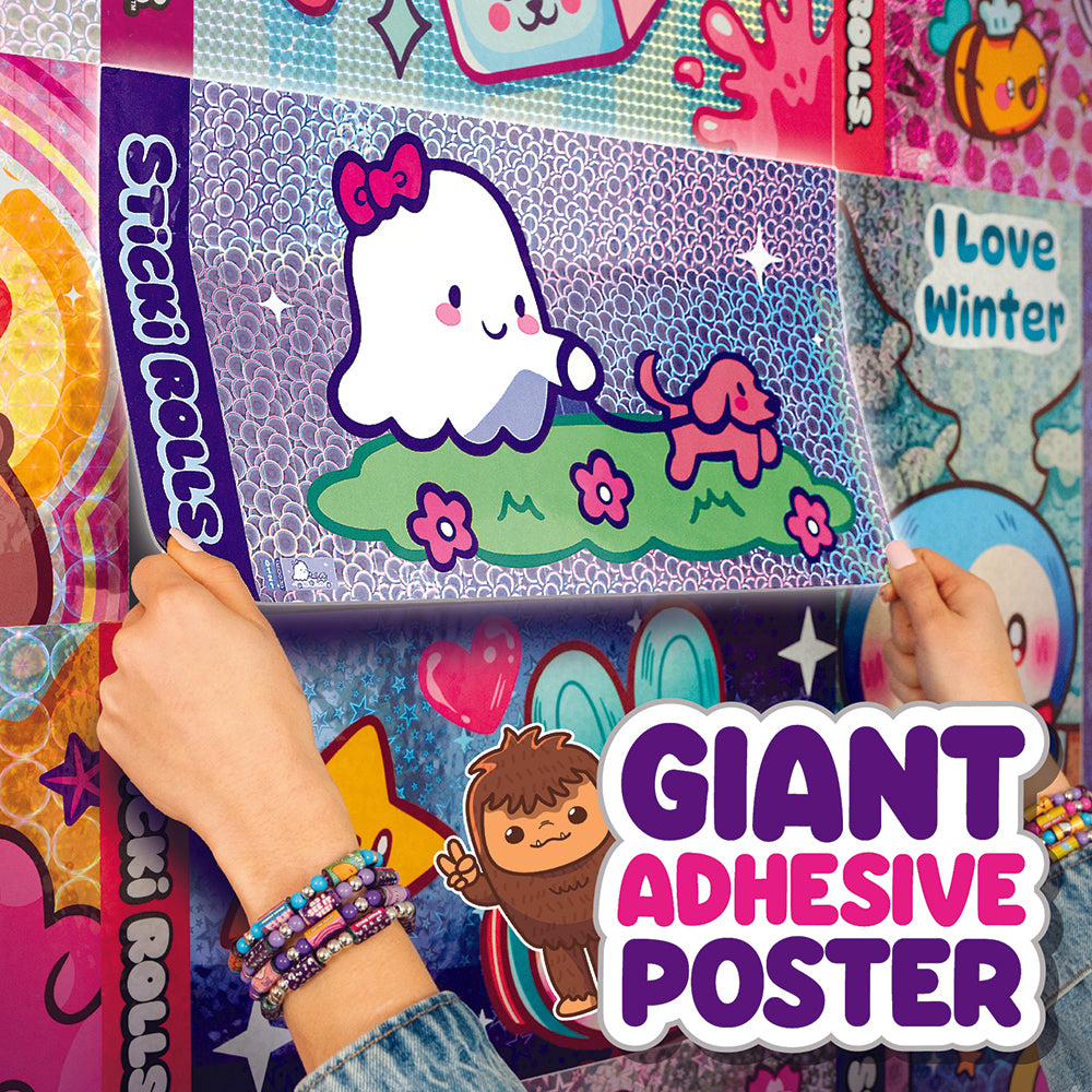 Sticki Rolls Jumbo Sticki Giant Wall Stickers 3 Pack Assortment