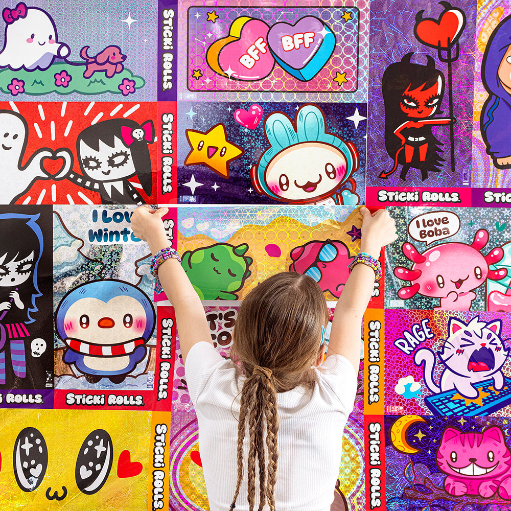 Sticki Rolls Jumbo Sticki Giant Wall Stickers 3 Pack Assortment