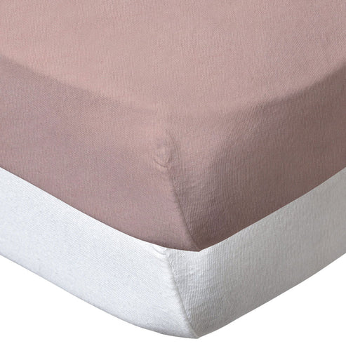 Babycalin Fitted Sheet 70X140 Cm X 2 Pcs White / Pink