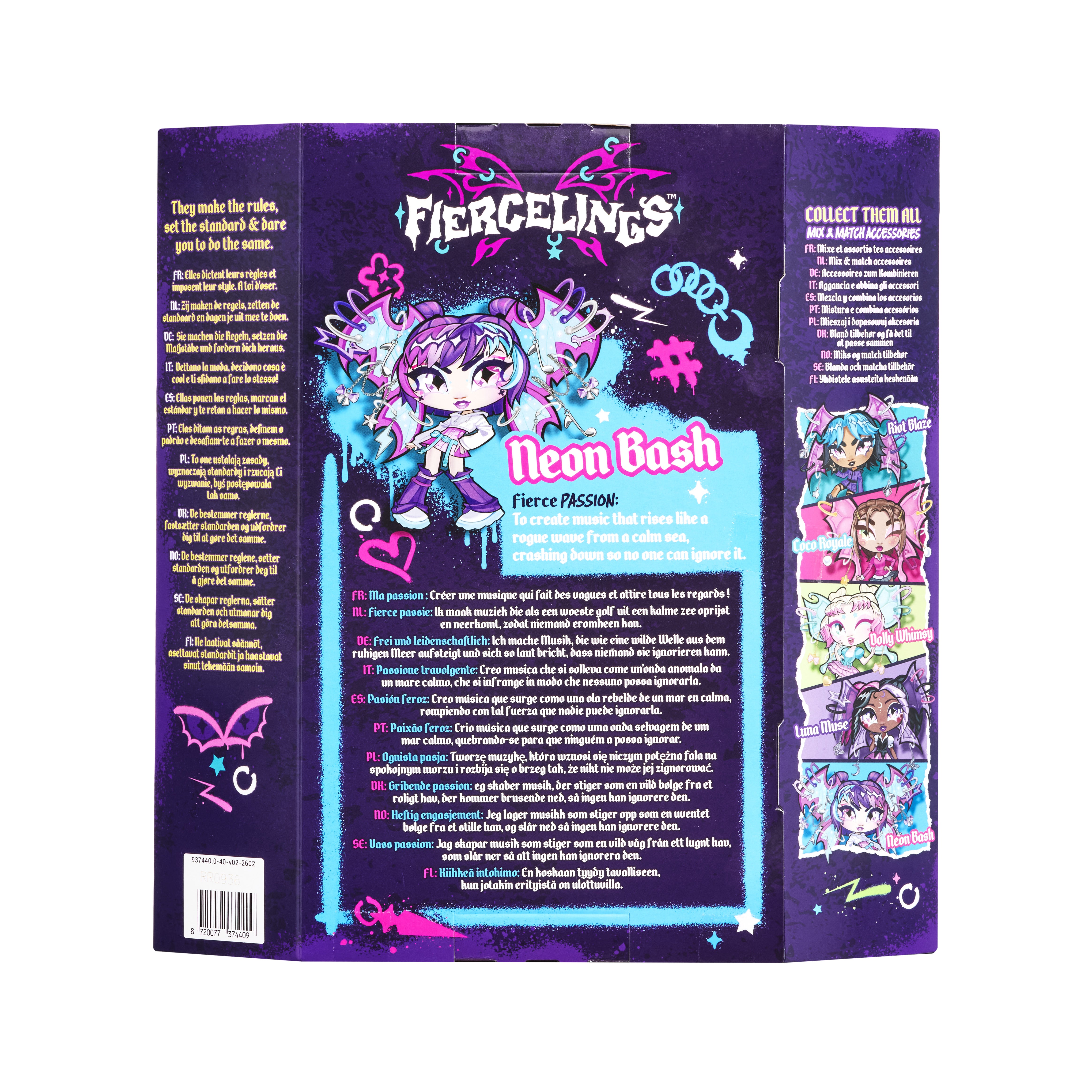 Fiercelings Deluxe Keychain Neon Bash