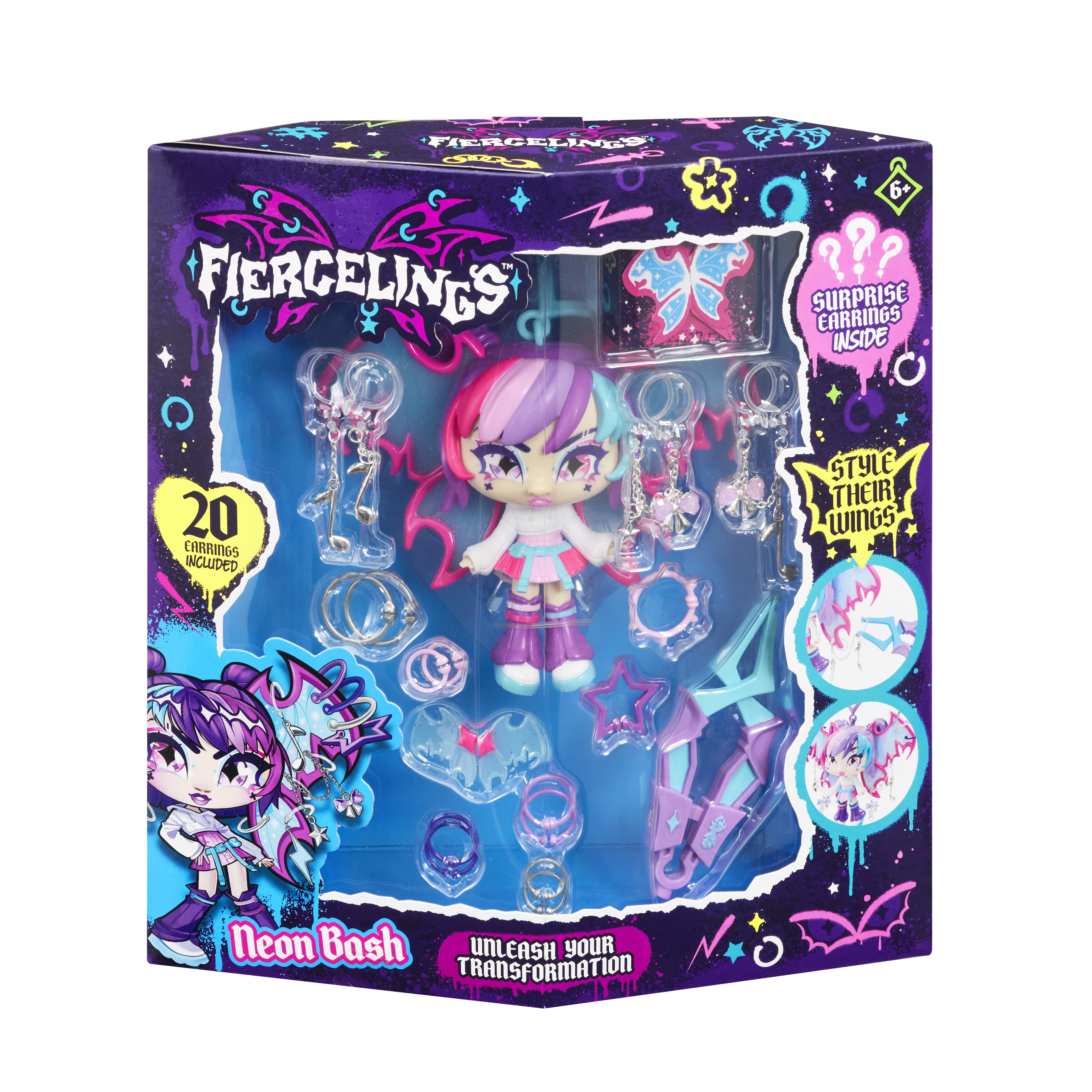 Fiercelings Deluxe Keychain Neon Bash