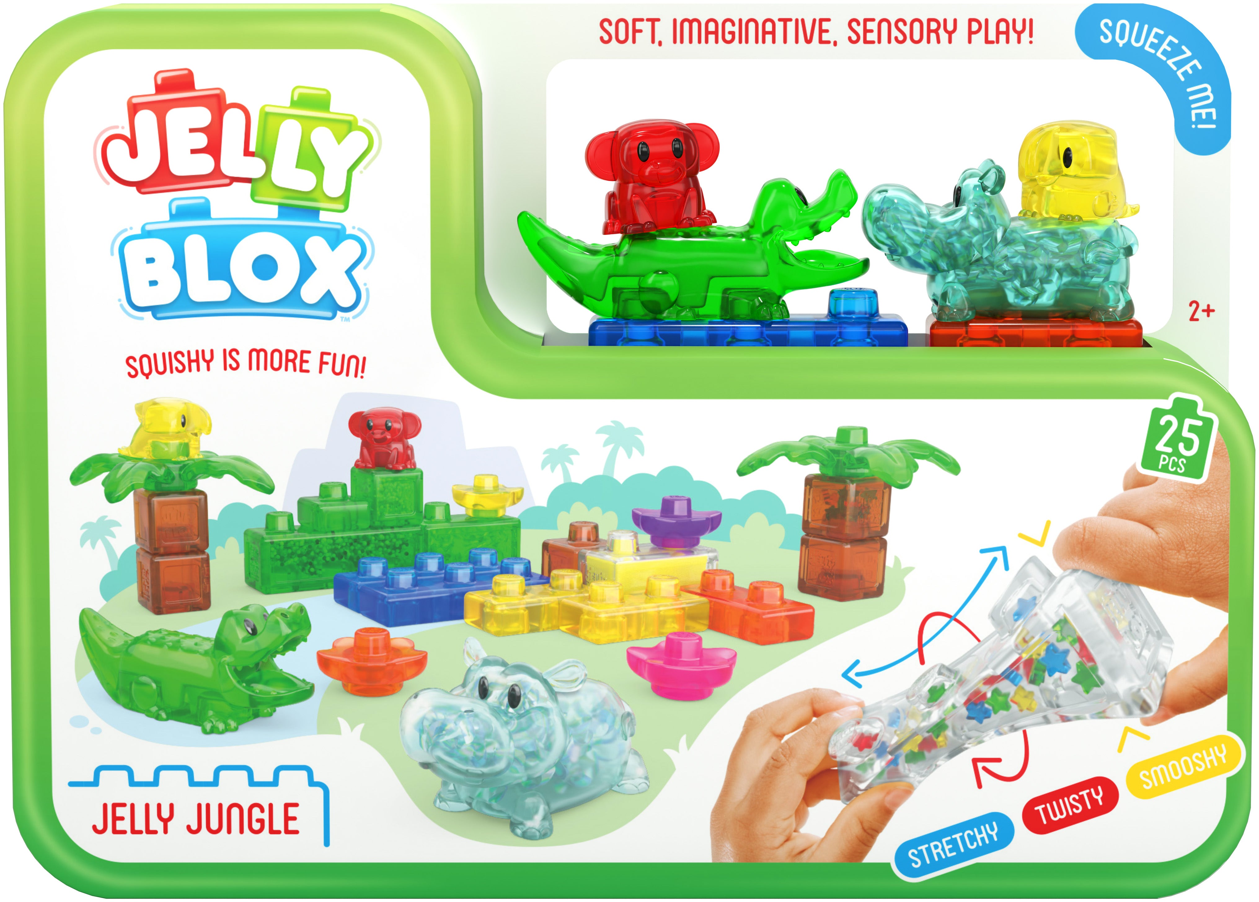 Jelly Blox Squishy Building Blocks Jelly Jungle Set