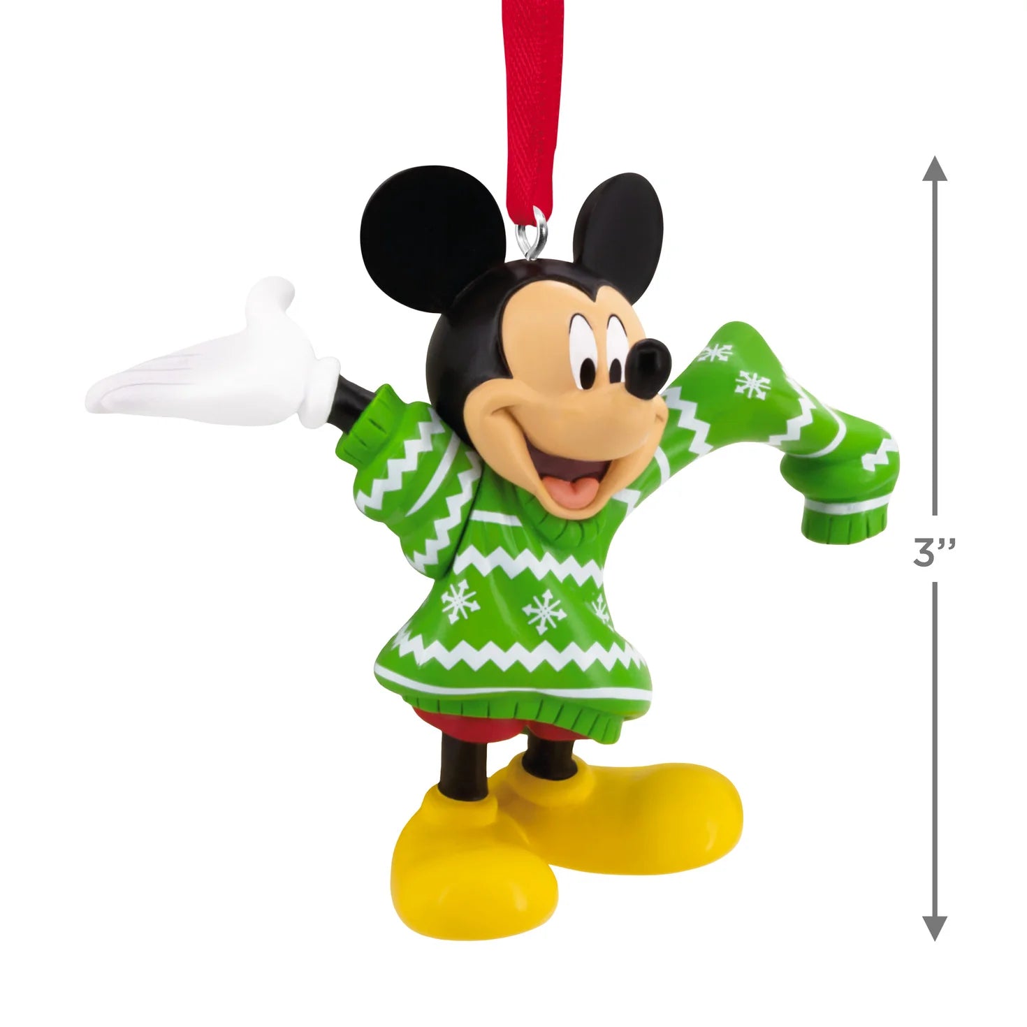 Hallmark Collectable Disney - Mickey Mouse In Oversized Jumper Ornament
