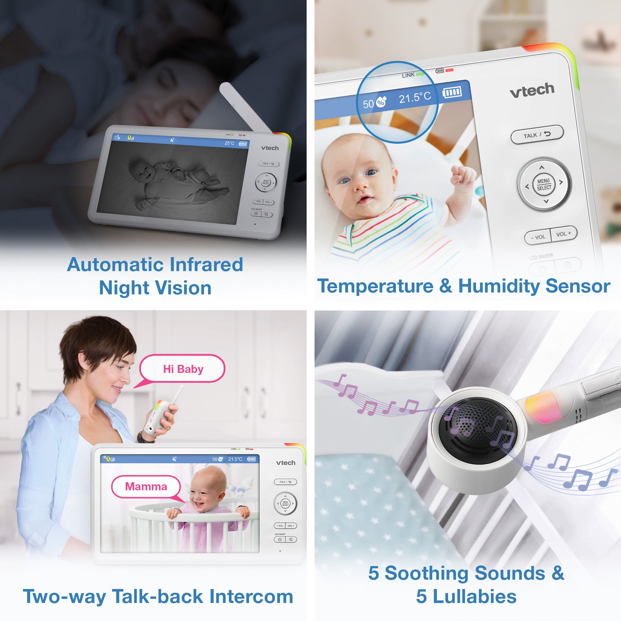Vtech 7" Over-The-Cot Smart High Definition Video Monitor