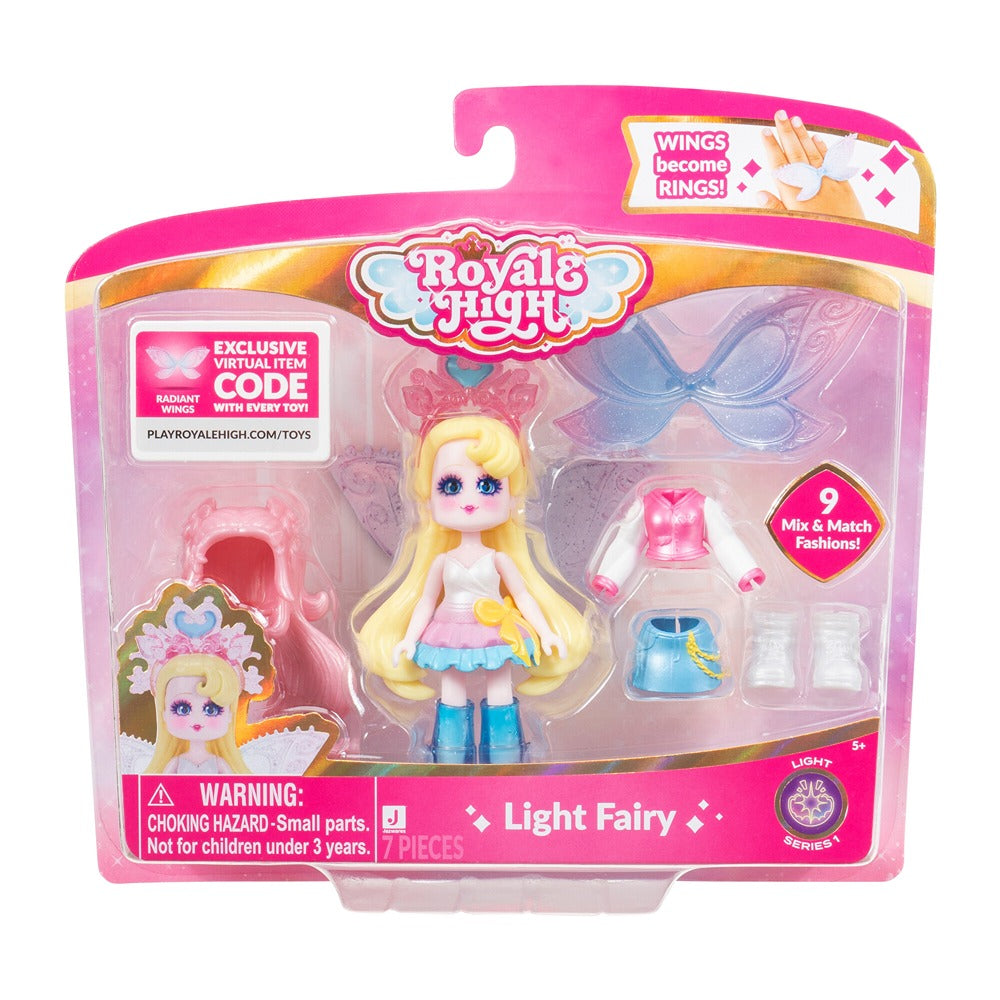 Royale High 3” Fashion Dolls Assortment - 1 Figure With 9 Fashion Accessories - Virtual Item Code Included - Series 1 - Ages 5+