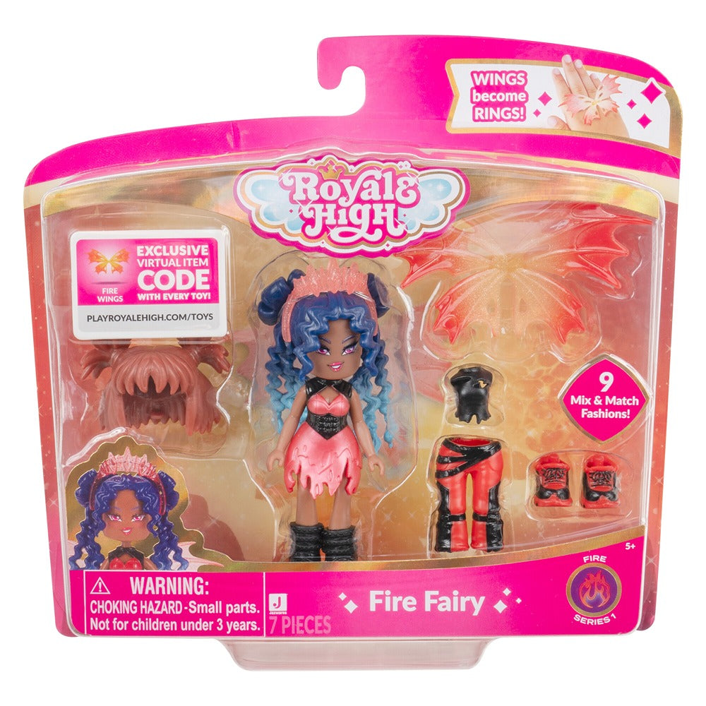 Royale High 3” Fashion Dolls Assortment - 1 Figure With 9 Fashion Accessories - Virtual Item Code Included - Series 1 - Ages 5+