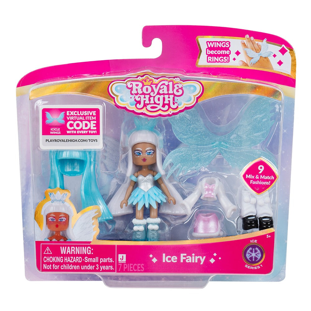 Royale High 3” Fashion Dolls Assortment - 1 Figure With 9 Fashion Accessories - Virtual Item Code Included - Series 1 - Ages 5+
