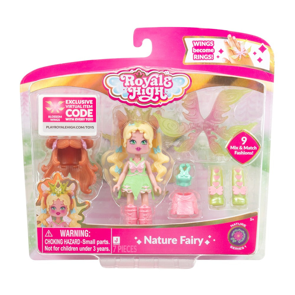 Royale High 3” Fashion Dolls Assortment - 1 Figure With 9 Fashion Accessories - Virtual Item Code Included - Series 1 - Ages 5+