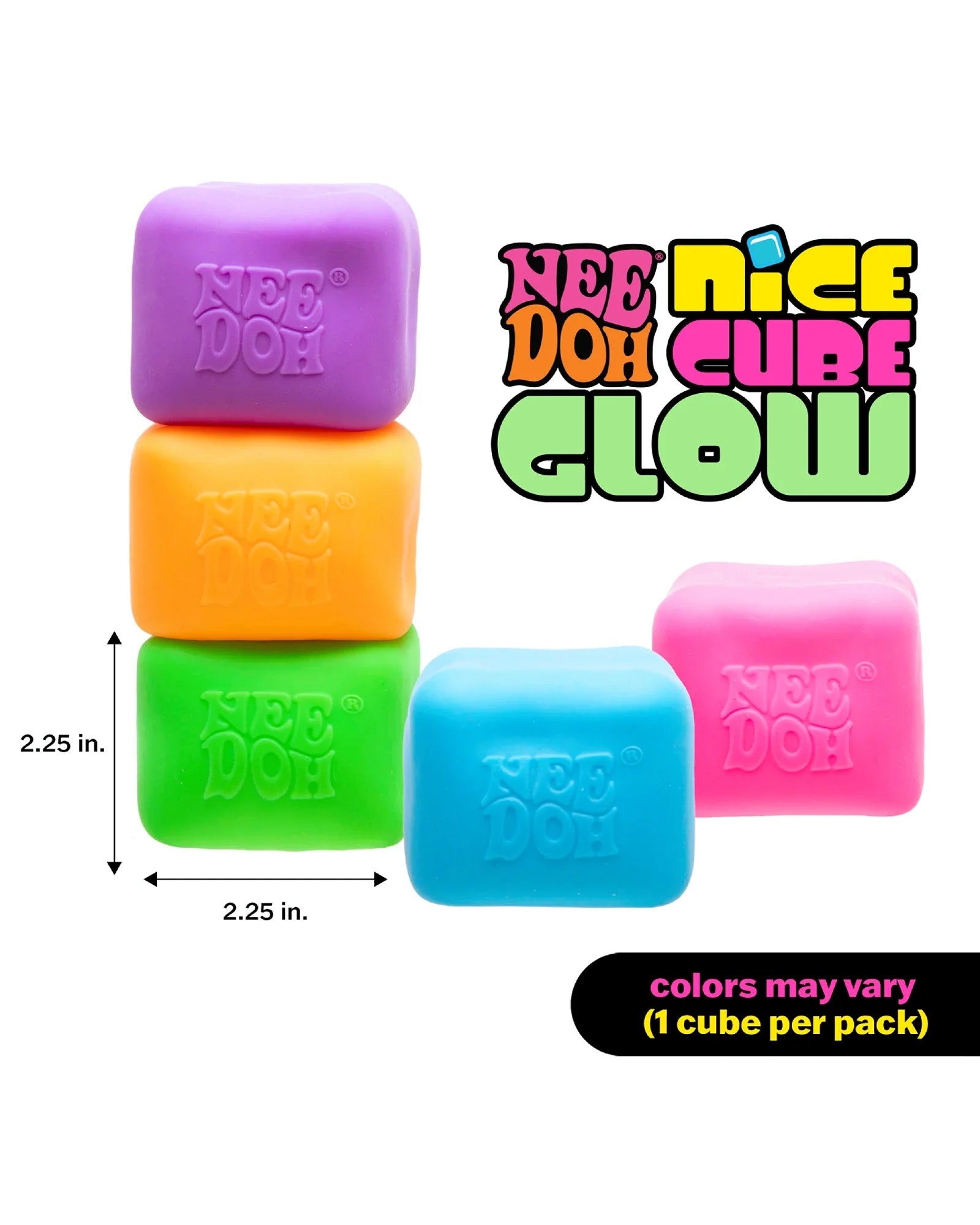 Needoh Nice Cube Glow Fidget Toy Assortment