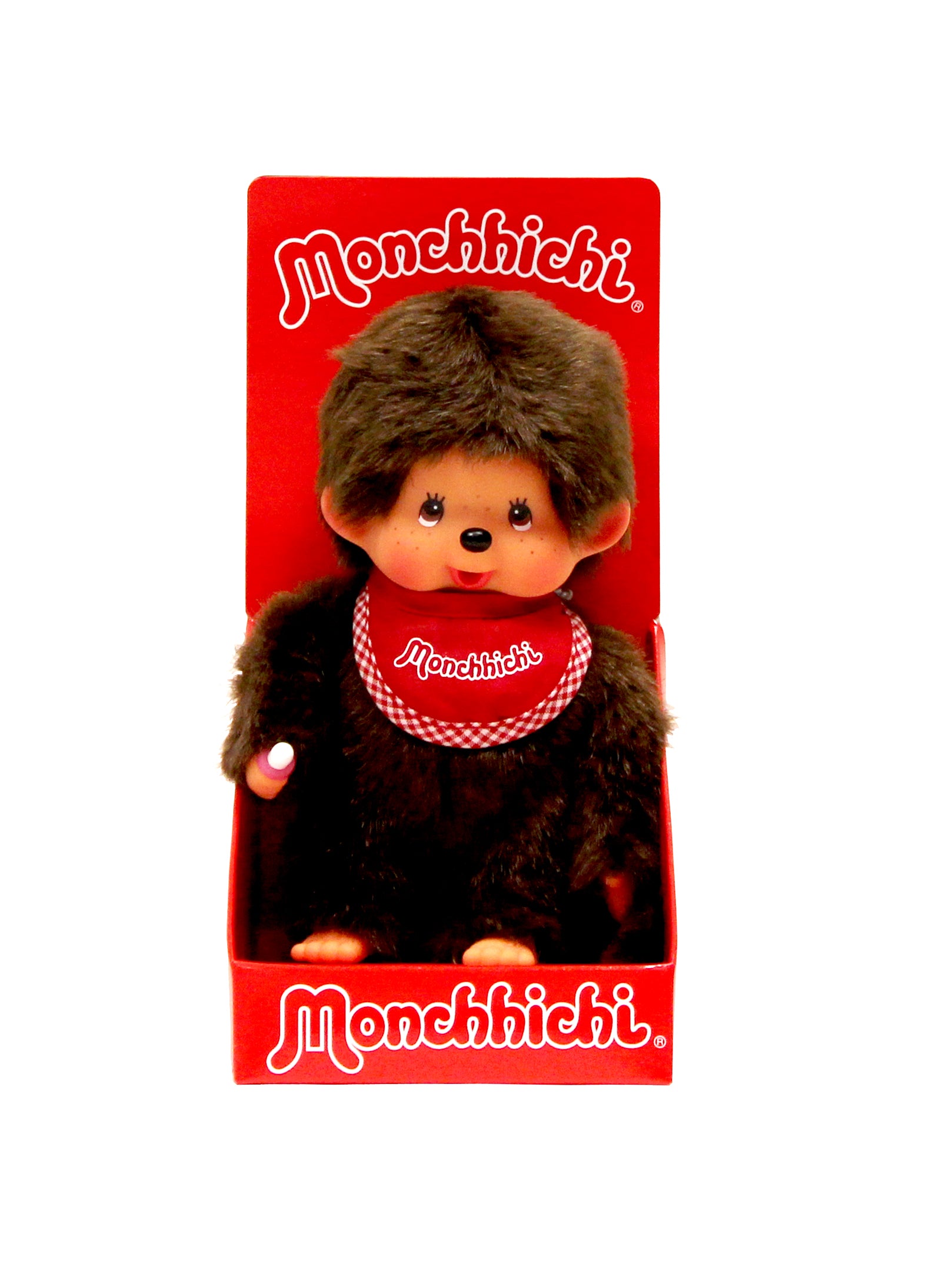 Monchhichi Classic Plush Boy In A Red Bib