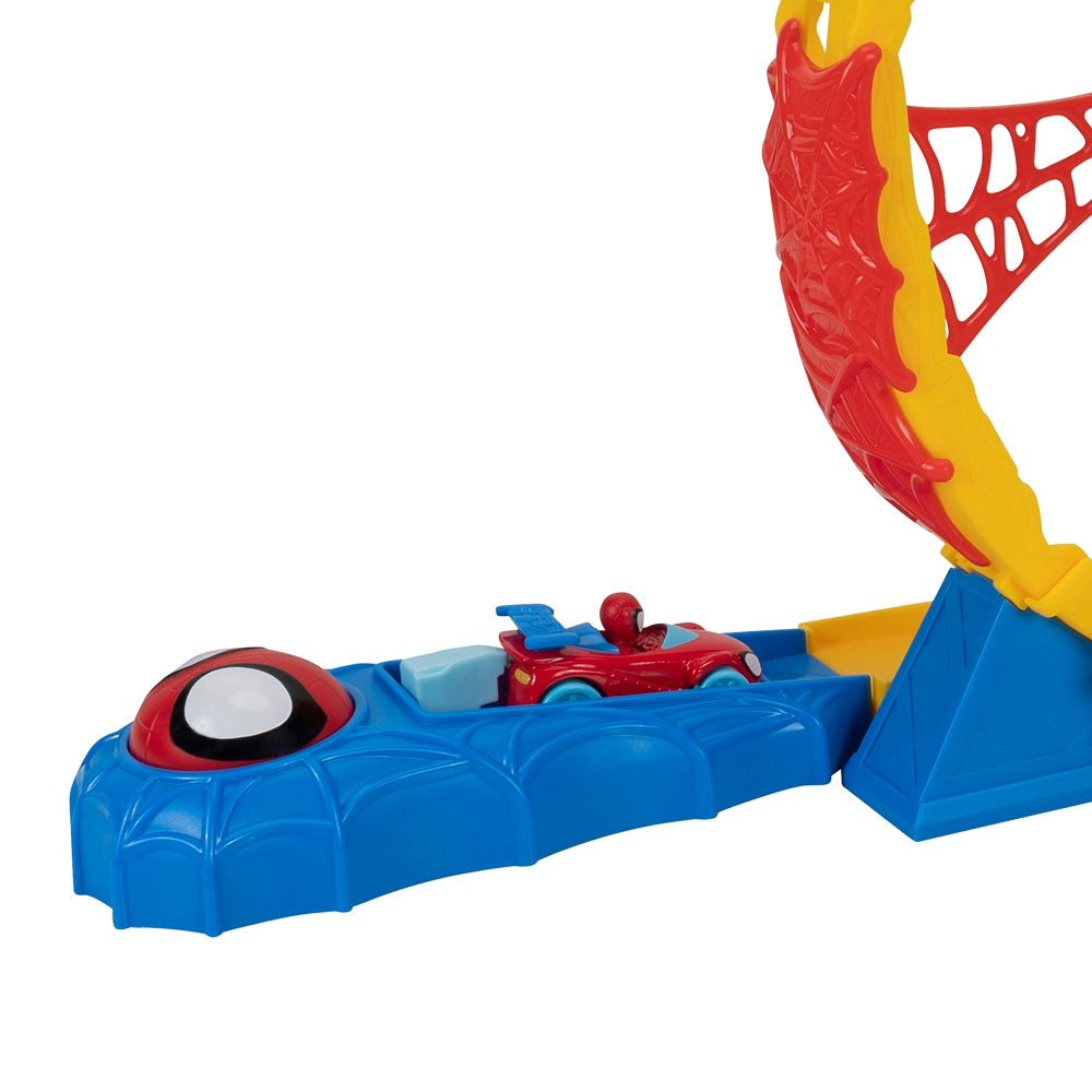 Marvel Spidey And His Amazing Friends Amazing Metals Super Loop Track Set - 28-Inch Race Track With Launcher, 360 Degree Super Loop, And Exclusive Amazing Metals Vehicle
