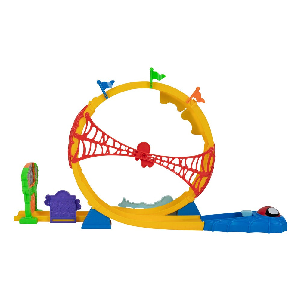 Marvel Spidey And His Amazing Friends Amazing Metals Super Loop Track Set - 28-Inch Race Track With Launcher, 360 Degree Super Loop, And Exclusive Amazing Metals Vehicle