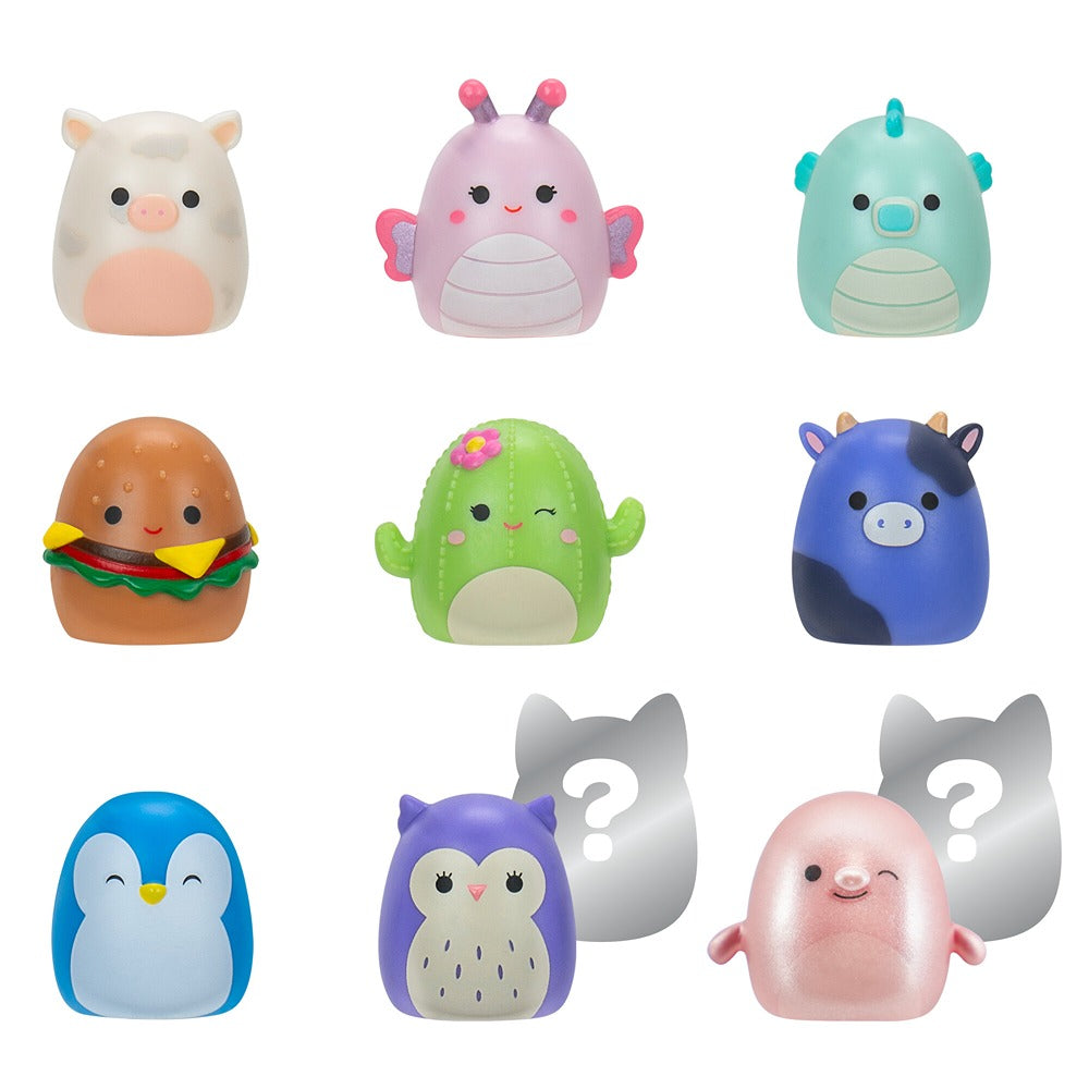 Squish-A-Longs By Original Squishmallows 8 Pack - Series 1, Style 1 - (8) 1” Mini-Squish With 2 Accessories, Ring, And Collector’s Guide - Collect, Trade, & Play