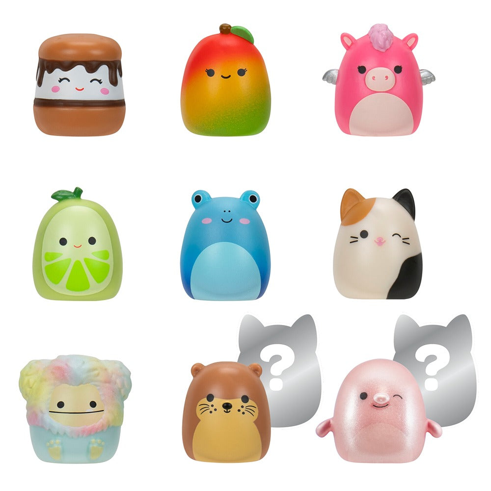 Squish-A-Longs By Original Squishmallows 8 Pack - Series 1, Style 2 - (8) 1” Mini-Squish With 2 Accessories, Ring, And Collector’s Guide - Collect, Trade, & Play