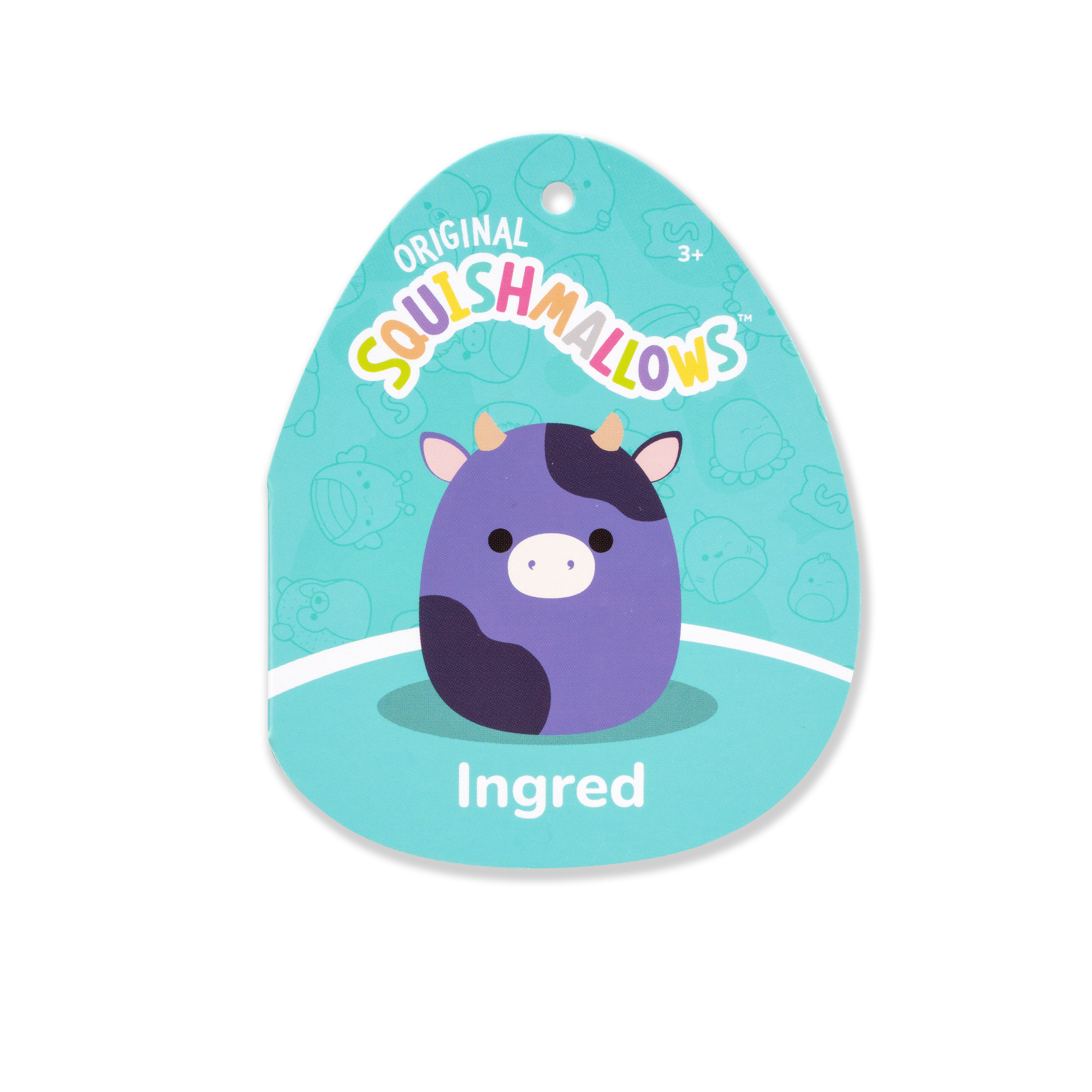 Original Squishmallows 16-Inch Ingred The Dark Purple Cow