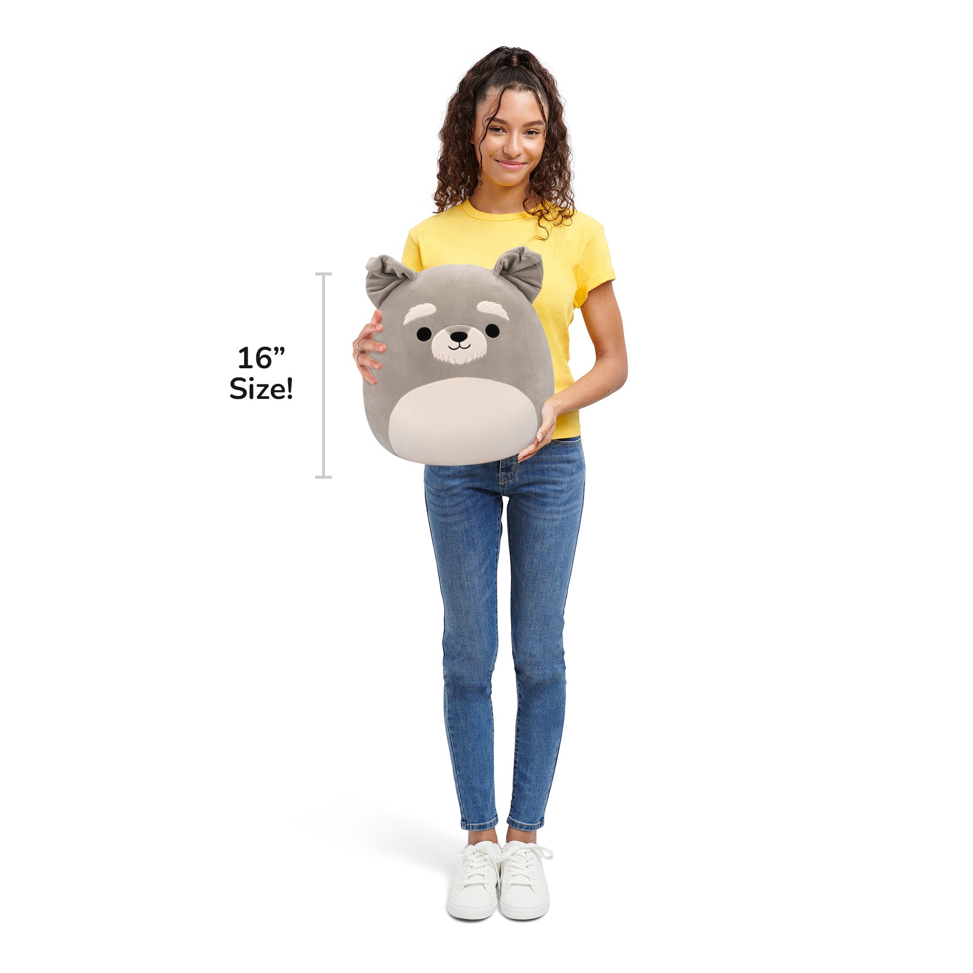 Original Squishmallows 16-Inch Shaun The Grey Schnauzer